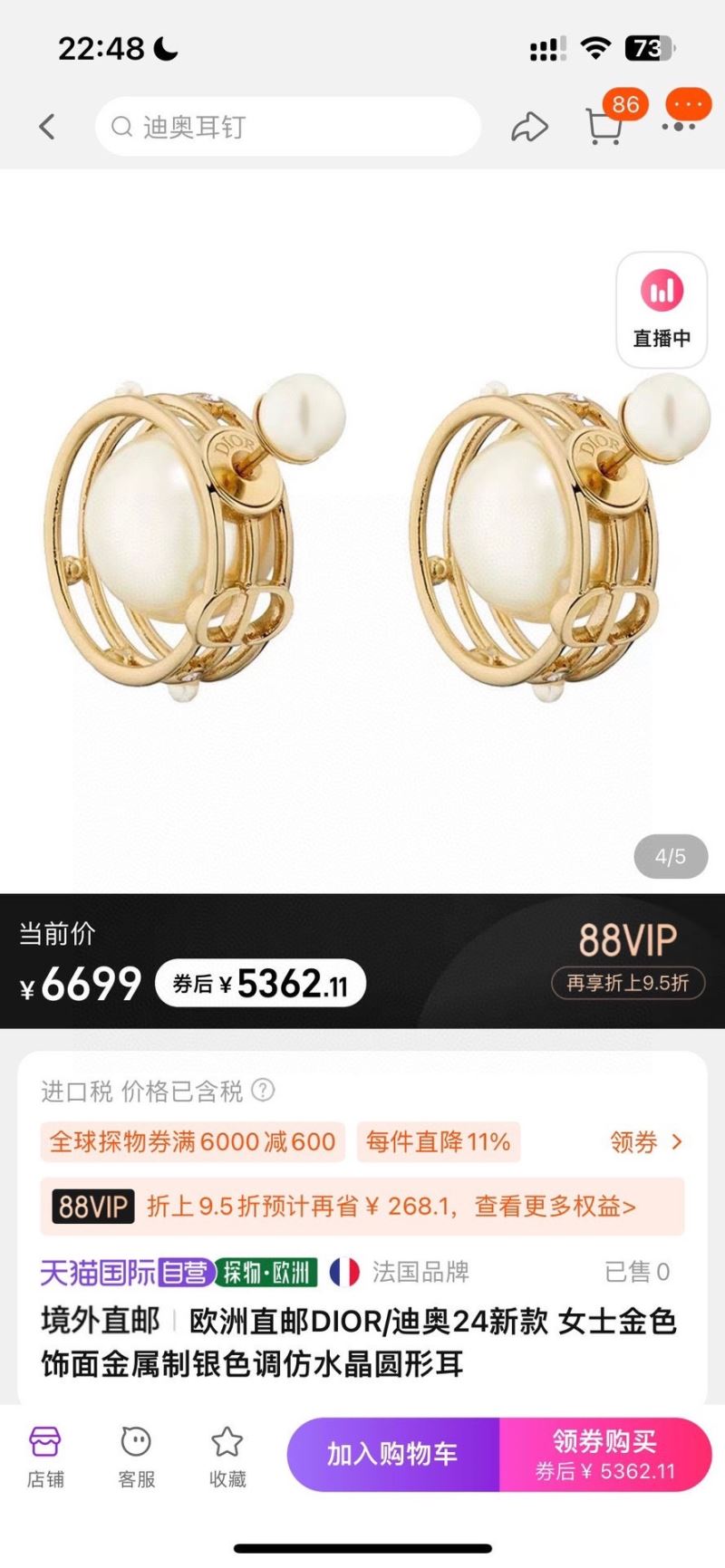 Christian Dior Earrings